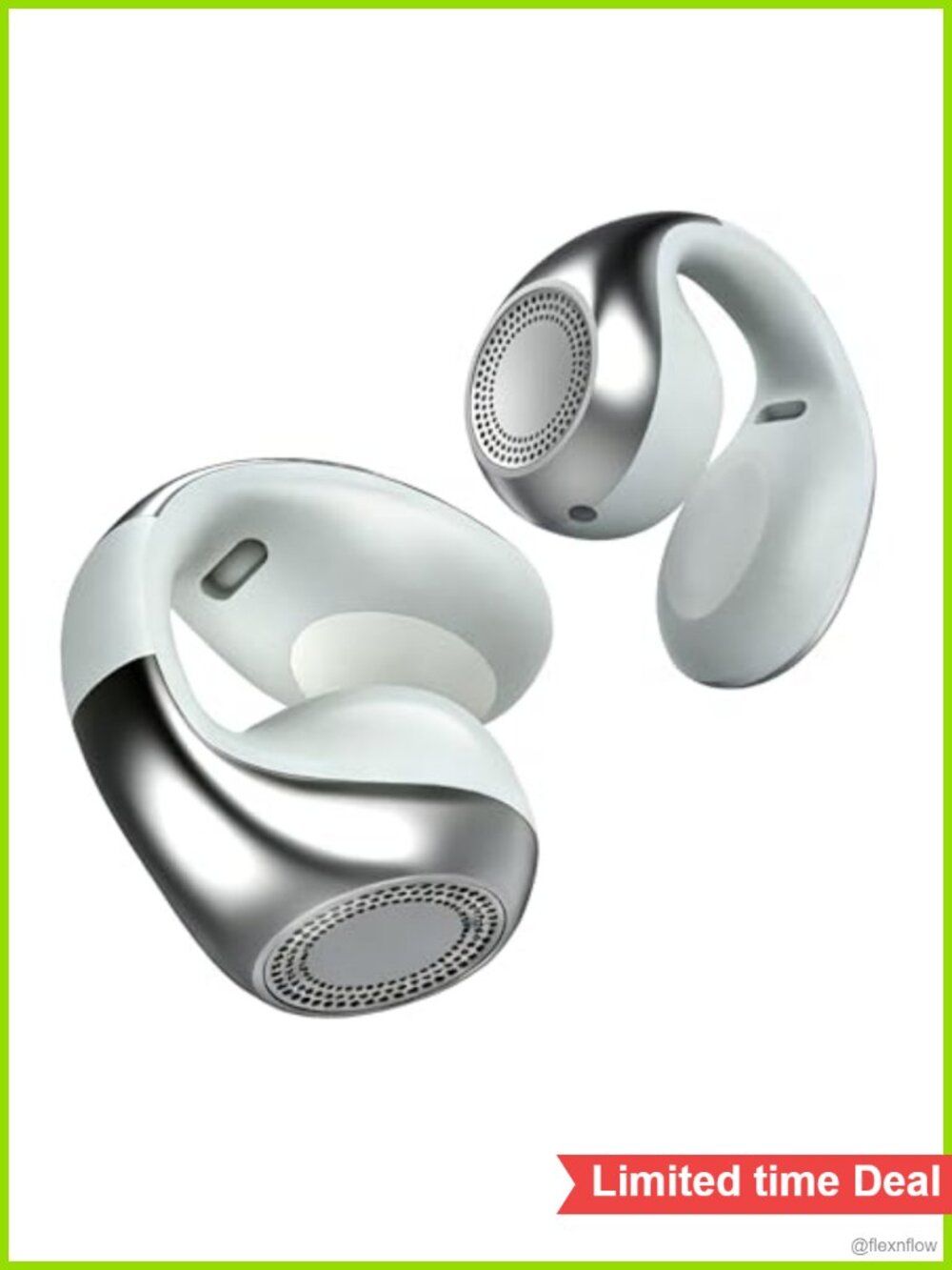 Clip-On Open Ear Earbuds Wireless Bluetooth 6.0 Multipoint with Mic 45H
